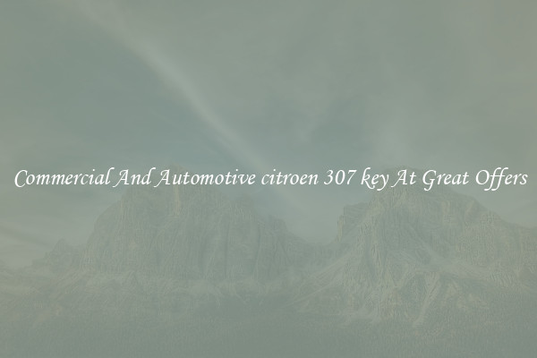 Commercial And Automotive citroen 307 key At Great Offers