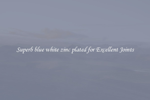 Superb blue white zinc plated for Excellent Joints
