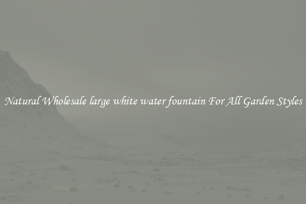Natural Wholesale large white water fountain For All Garden Styles