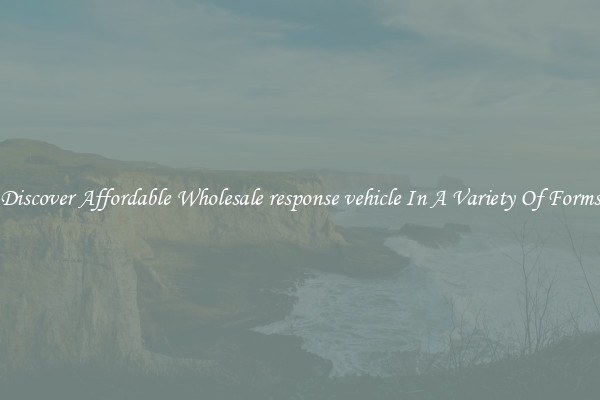 Discover Affordable Wholesale response vehicle In A Variety Of Forms