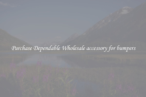 Purchase Dependable Wholesale accessory for bumpers