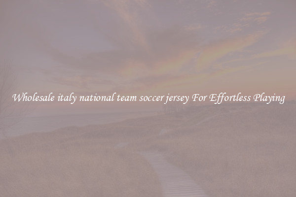 Wholesale italy national team soccer jersey For Effortless Playing