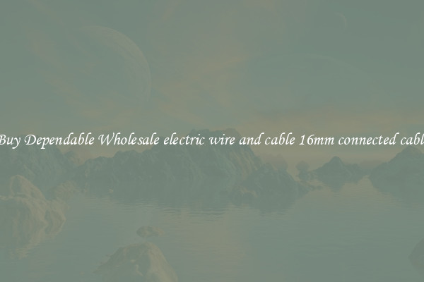 Buy Dependable Wholesale electric wire and cable 16mm connected cable