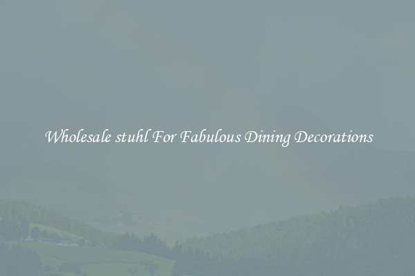 Wholesale stuhl For Fabulous Dining Decorations