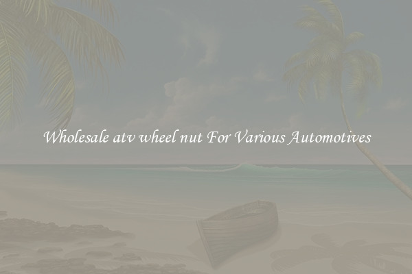 Wholesale atv wheel nut For Various Automotives