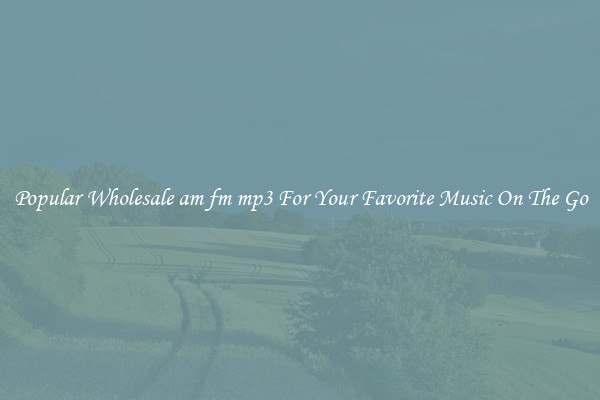 Popular Wholesale am fm mp3 For Your Favorite Music On The Go