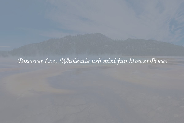 Discover Low Wholesale usb mini fan blower Prices