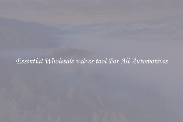 Essential Wholesale valves tool For All Automotives