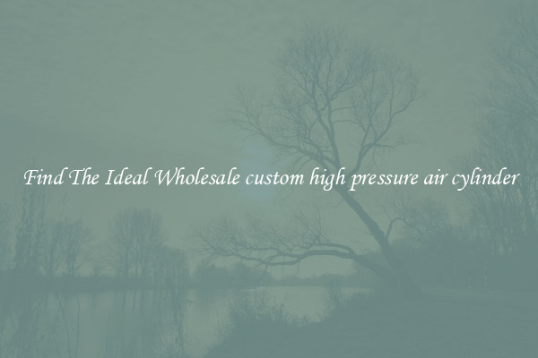Find The Ideal Wholesale custom high pressure air cylinder