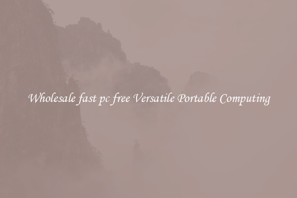 Wholesale fast pc free Versatile Portable Computing